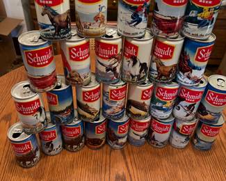 Vintage Schmidt Beer Steel Beer Cans