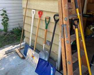 Shovels, Broom, Ladder