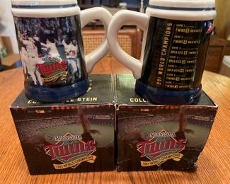 1991 MN Twins World Series Steins