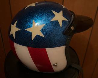 Vintage Captain America/Easy Rider Motorcycle Helmet