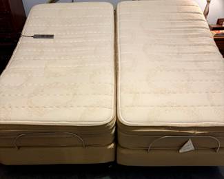 Mid Century Art Deco King Size Headboard - King Sized Double Adjustable Bed.