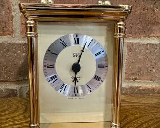 Vintage Mid Century Carriage Mantle Alarm Clock