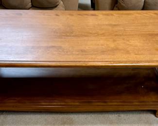 ETHAN ALLEN Heirloom Nutmeg Maple Colonial Early American 60" Coffee Table