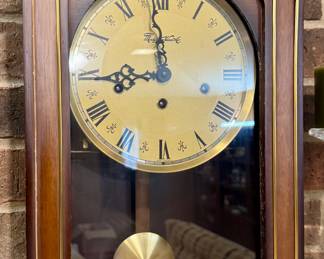 Vintage Mid Century Montgomery Ward Pendulum Mantle Clock