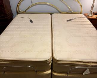 Mid Century Art Deco King Size Headboard - King Sized Double Adjustable Bed.