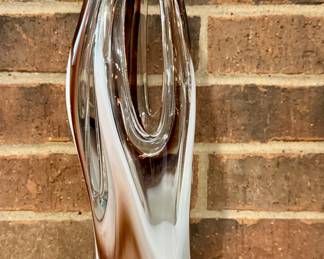 Vintage Mid Century Stretched Art Glass Sculpture