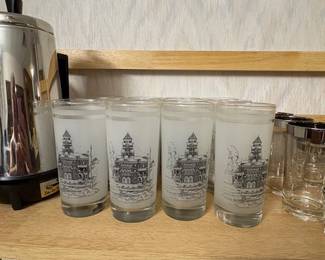 Set of 5 Texas 150th Anniversary Commemorative Glasses by Norman Baxter