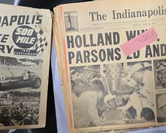 1940s Indianapolis 500 newspapers 