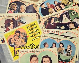 Love Finds Andy Hardy 1938 movie lobby card set with Judy Garland 
