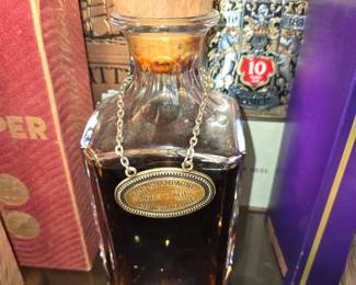 Vintage Denis Mounie whiskey w/ Original Baccarat decanter 