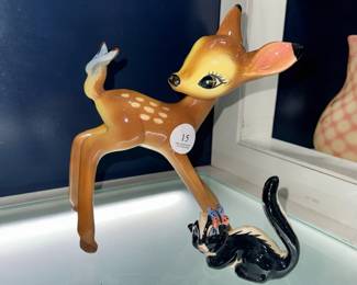 Bambi and Skunk Friend Porcelain Orlando Estate Auction