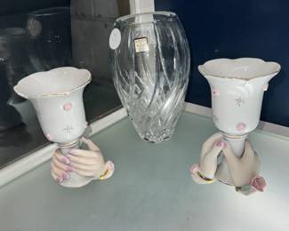 Waterford and POrcelain Hand Vases Orlando Estate Auction