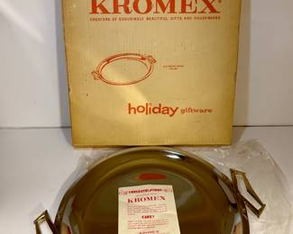 Kromex Holiday Giftware Round Tray