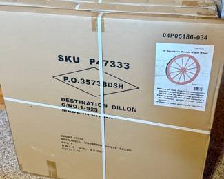 36" Decorative Wooden Wagon Wheel