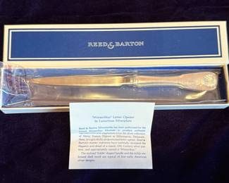 Reed & Barton "Winterthur" Letter Opener in Luxurious Silverplate