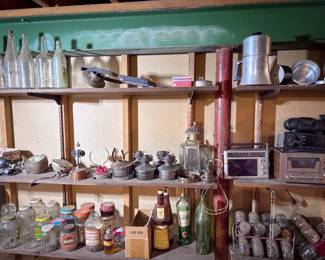 Antique/Vintage Lighting, Kitchen Goods, Bottles & More