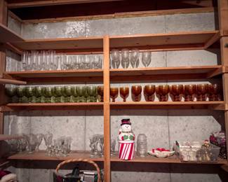 MCM Style Drinking Glasses, Water Goblets, Wine Glasses & More