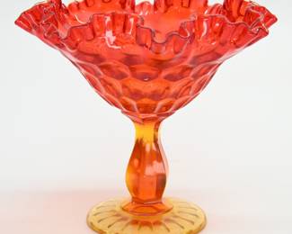 Cadmium Glass Compote