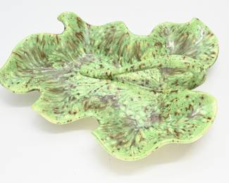 Folk Ceramic Leaf Tray