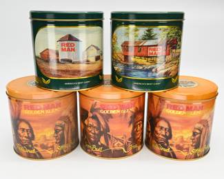 Red Man Tobacco Tins