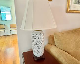 2 of 2 Ginger Jar Form Blanc De Chine Table Lamps