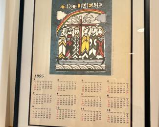 Professionally Framed and Matted Sadao Watanabe Calendar