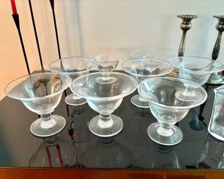 Simon Pearce - Set of 8 Hand Blown Dessert Bowls