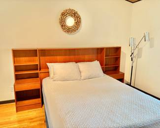 MCM Shelf Headboard and Lamp