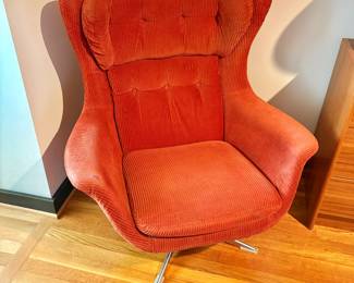 Danish MCM Swivel Lounge Chair - Made in Sweden