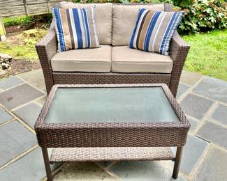 Patio Loveseat and Table 