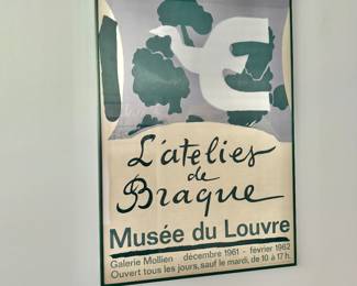 L'atelier de Braque - Musee du Louvre by Georges Braque, 1961 Framed Poster