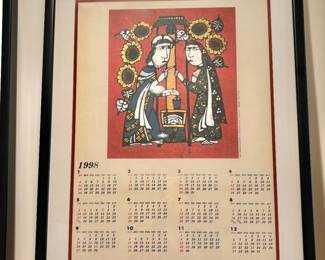 Professionally Framed and Matted Sadao Watanabe Calendar