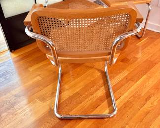 Set of 4 Marcel Breuer Style Italian Mid Century Modern Cesca Armchairs