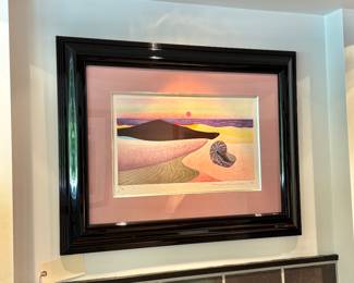 Signed and Numbered Chinoiserie "Sea" Art