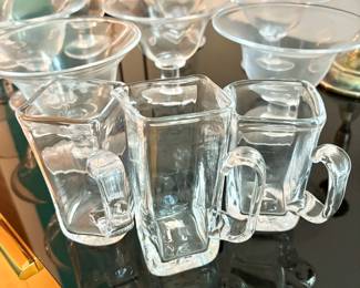 Simon Pearce - Set of 3 Hand Blown Creamers