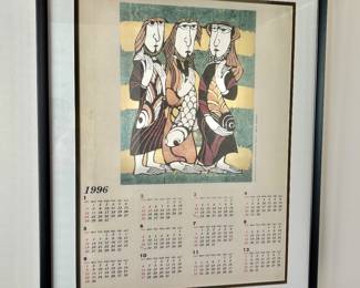 Professionally Framed and Matted Sadao Watanabe Calendar