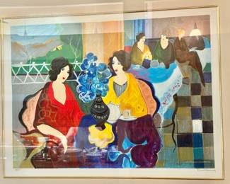 Beautifully Framed and Matted  "Cafe on the Hillside" by Itzchak Tarkay