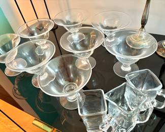 Simon Pearce - Set of 8 Hand Blown Dessert Bowls