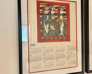 Professionally Framed and Matted Sadao Watanabe Calendar