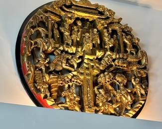 Chinese Carved, Gilt Wood Panel