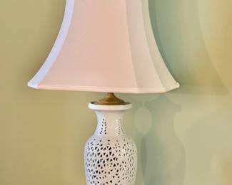 1 of 2 Ginger Jar Form Blanc De Chine Table Lamps