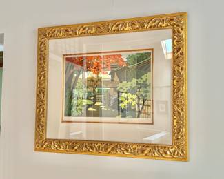 Signed and Numbered Chinoiserie Art with Gilt Frame
