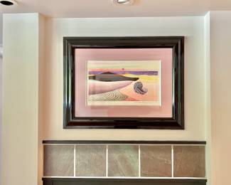 Signed and Numbered Chinoiserie "Sea" Art