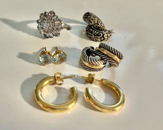 Tiffany & Co 18K Gold Hoops, David Yurman Earrings and more 