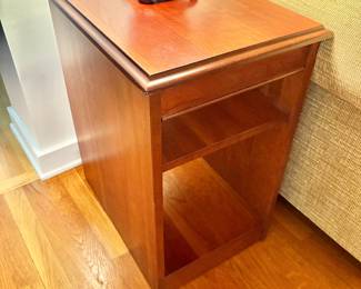 1 of 2 Accent Tables with Glass Rest