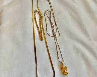 Gold Tone necklaces, bracelets 