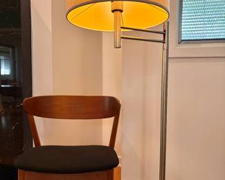Sibast Style Dining Chair and MCM Chrome Floor Lamp