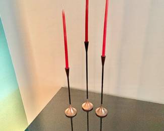 Trio of Mid Century Modern Candles 