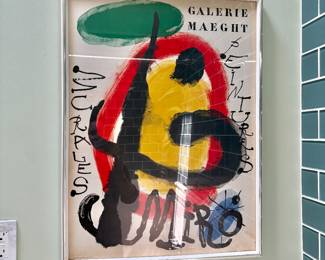Joan Miro "Peintures Murales Exhibition" Galerie Maeght Paris  Poster