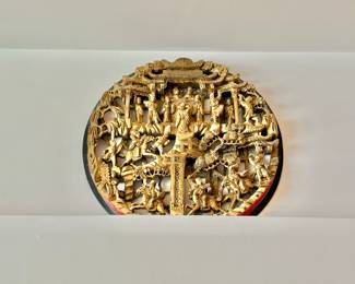 Chinese Carved, Gilt Wood Panel